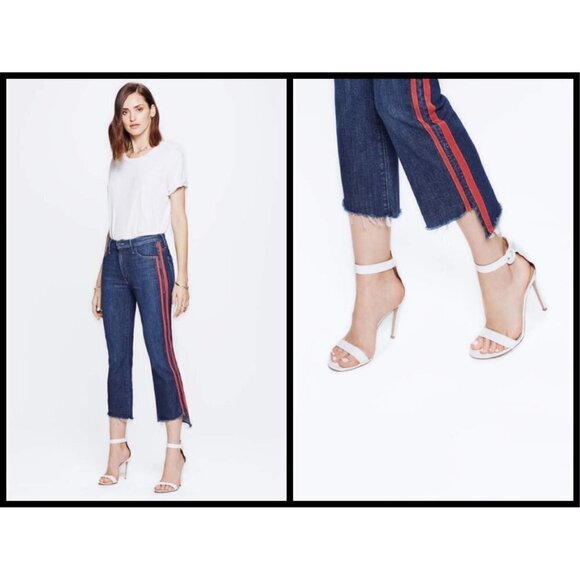 💕MOTHER💕 Insider Crop Step Fray Jeans ~ Speed Racer 26 - Picture 9 of 16